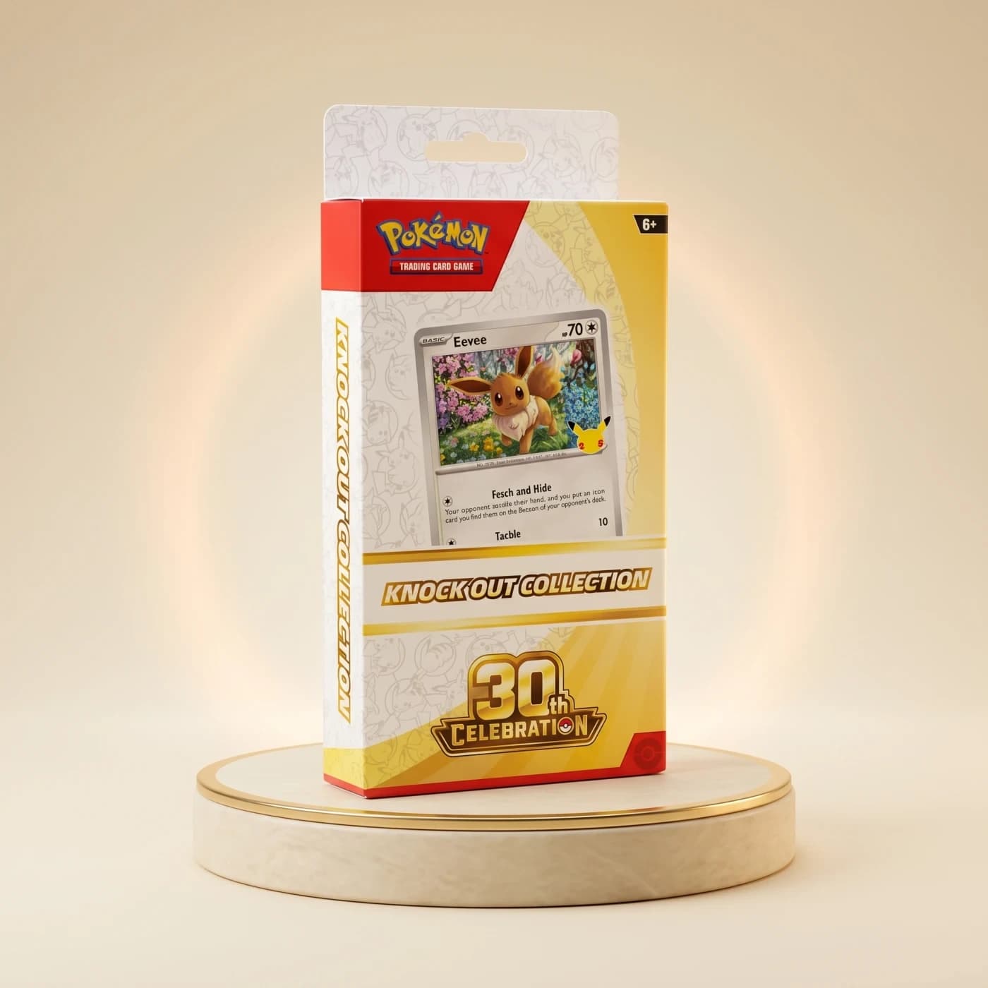 Pokémon TCG 30th Celebration Knock Out Collection kutusu, Eevee foil promo kartıyla