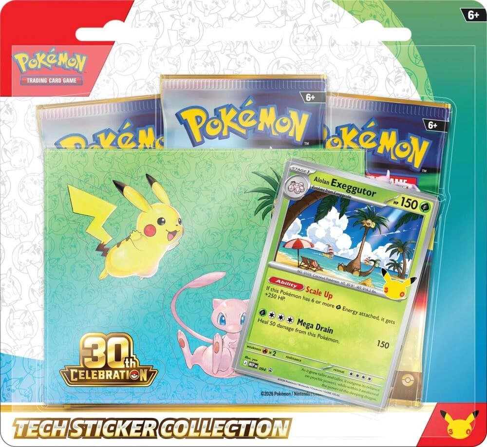 30th Celebration Tech Sticker Collection - Alolan Exeggutor - Resim 1