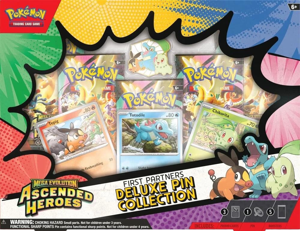 Pokemon TCG Mega Evolution Ascended Heroes İlk Eşler Deluxe Pin Collection - Resim 1
