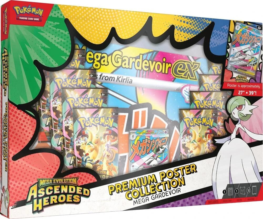 Pokemon TCG Mega Evolution Ascended Heroes Mega Gardevoir Premium Poster Collection - Resim 1