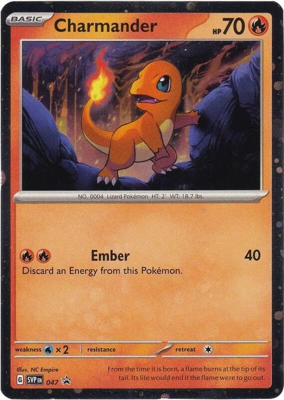 Charmander - 047 (Cosmos Holo) - Scarlet & Violet Black Star Promos 047/284 - Resim 1
