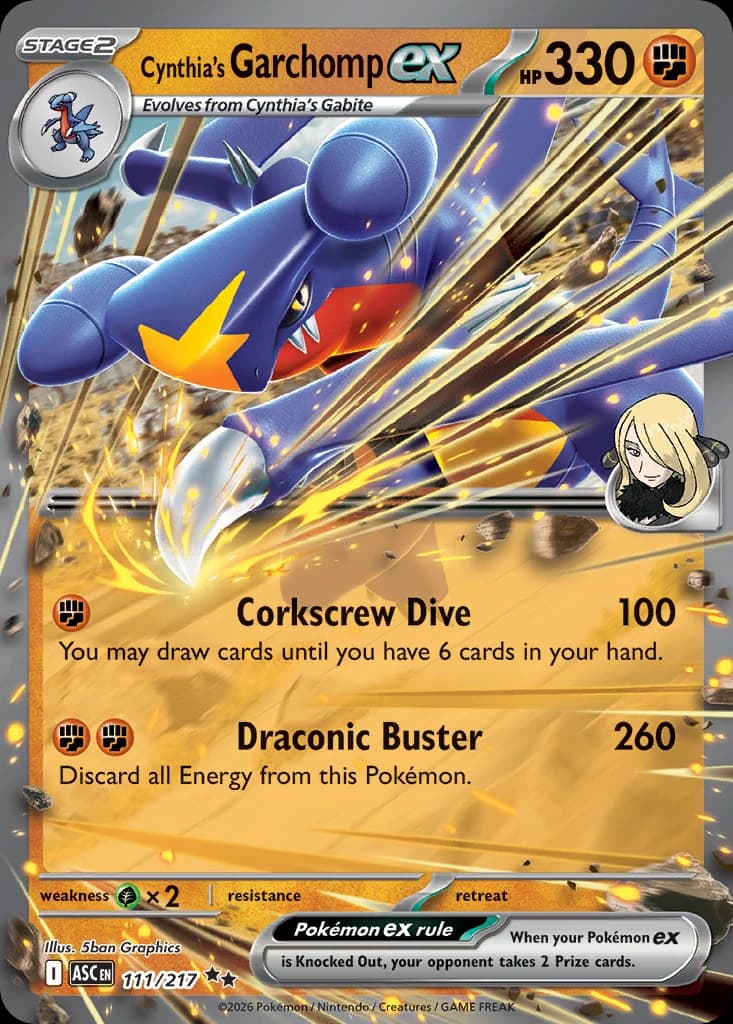 Cynthia's Garchomp ex - Ascended Heroes 111/217 - Resim 1