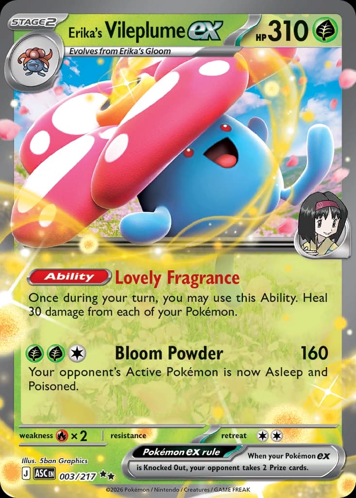 Erika's Vileplume ex - Ascended Heroes 003/217 - Resim 1