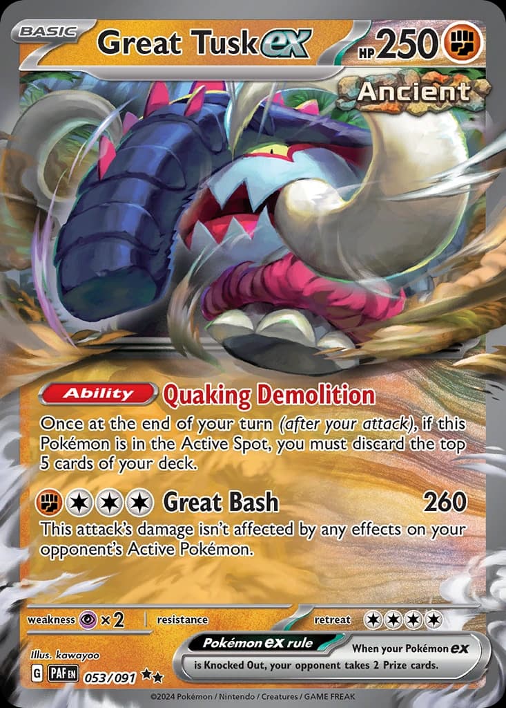 Great Tusk ex - SV: Paldean Fates 053/091