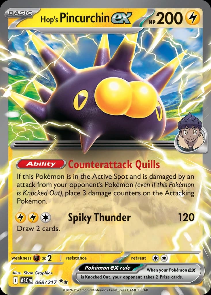 Hop's Pincurchin ex - Ascended Heroes 068/217