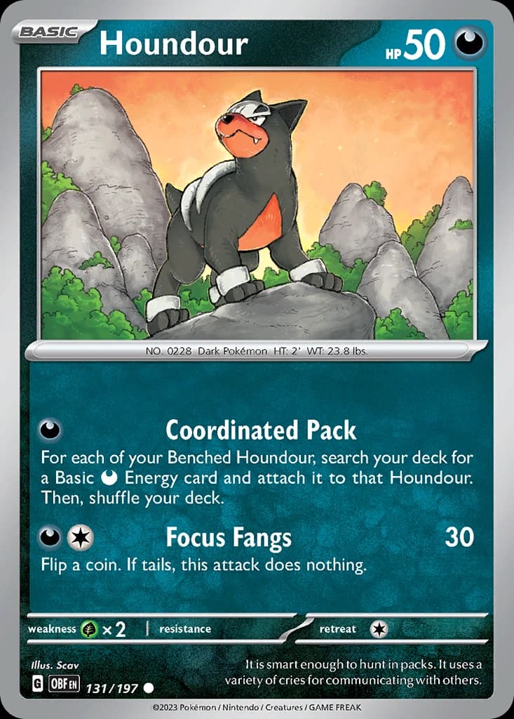 Houndour - Obsidian Flames 131/197 - Resim 1