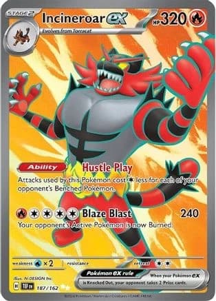 Incineroar ex - Temporal Forces 187/162 - Küçük resim 2