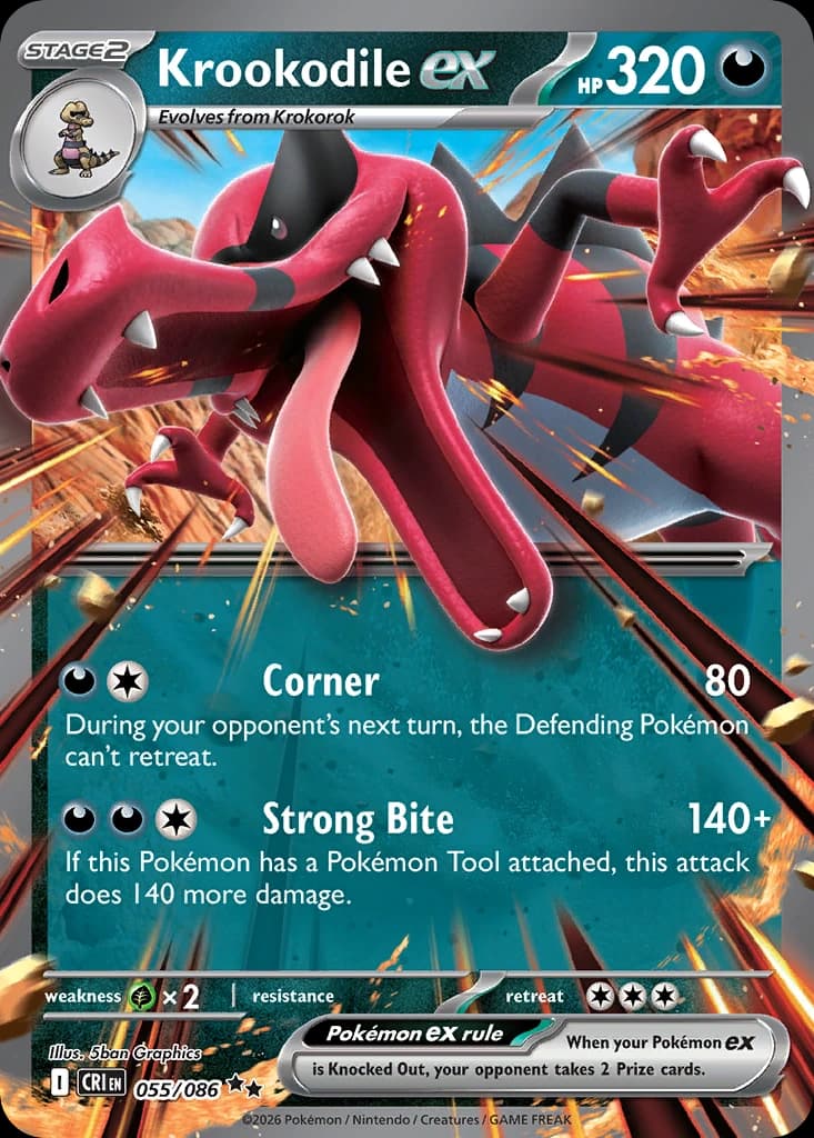 Krookodile ex - Chaos Rising 055/086 - Resim 1