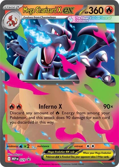 Mega Charizard X ex - 029 - Mega Evolution Black Star Promos 029/070 - Resim 1