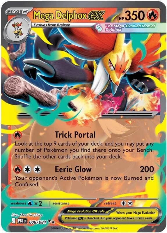 Mega Delphox ex - ME05: Pitch Black 008/084 - Resim 1