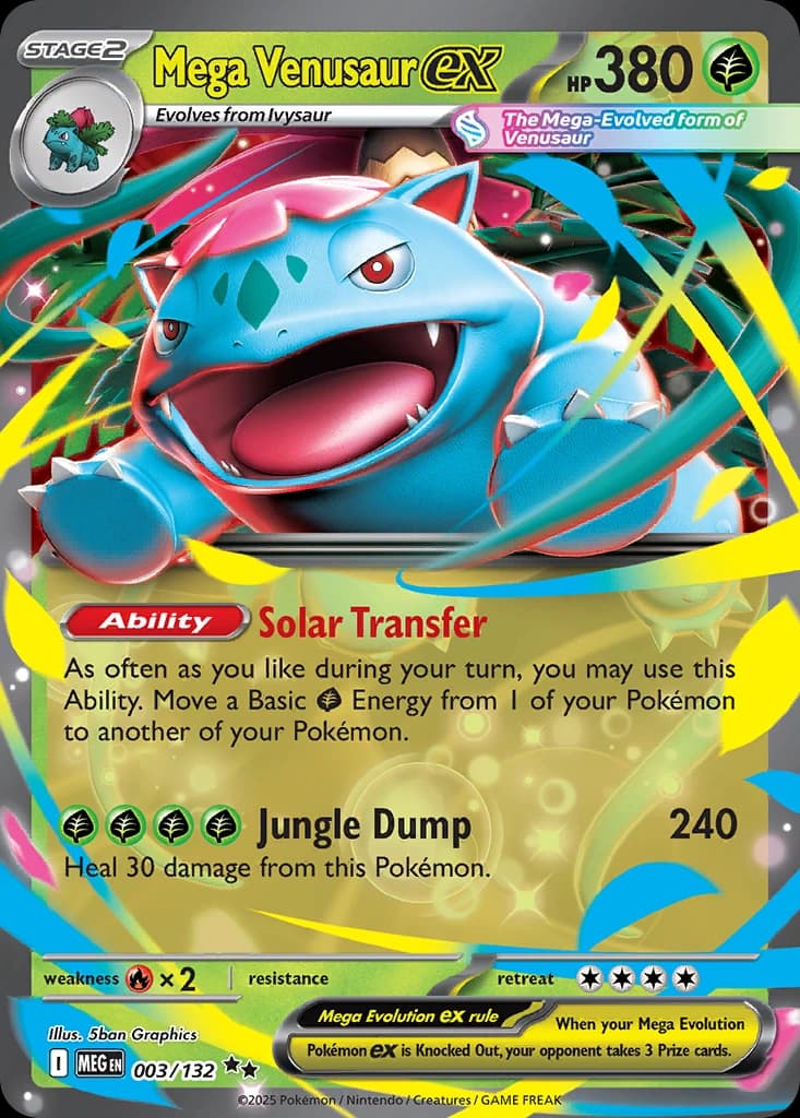 Mega Venusaur ex - Mega Evolution 003/132 - Resim 1