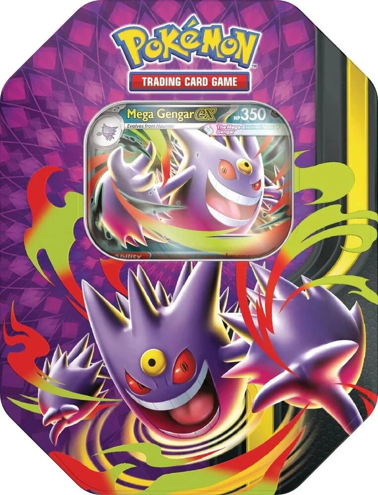 Pokemon TCG Mega Evolution Moonlit Tin - Mega Gengar ex - Resim 1