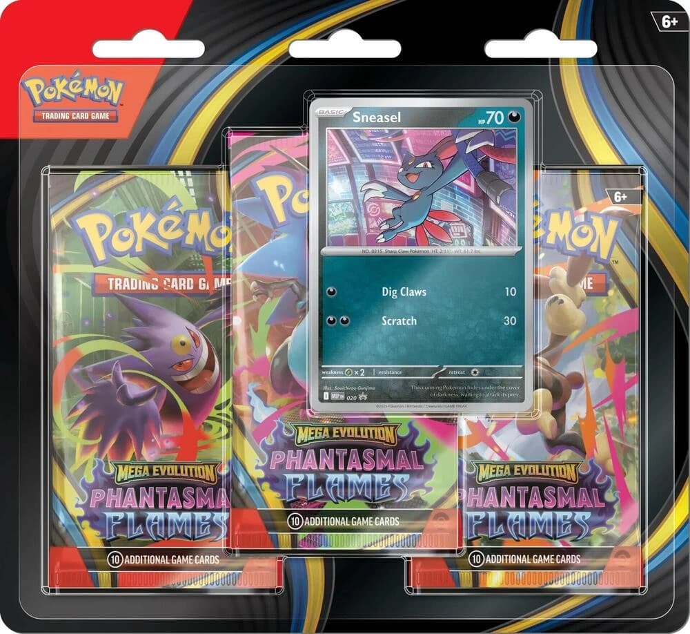 Pokemon TCG Phantasmal Flames 3'lü Blister Paket - Sneasel