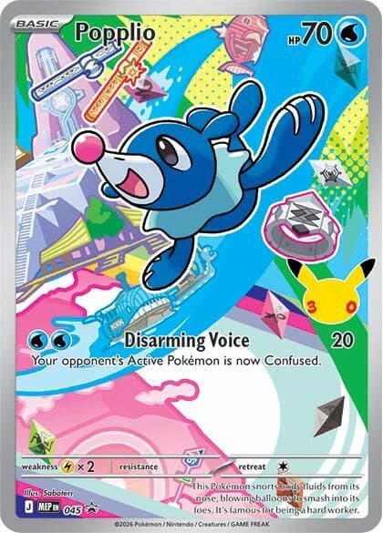 Popplio - Mega Evolution Black Star Promos 045 - Resim 1