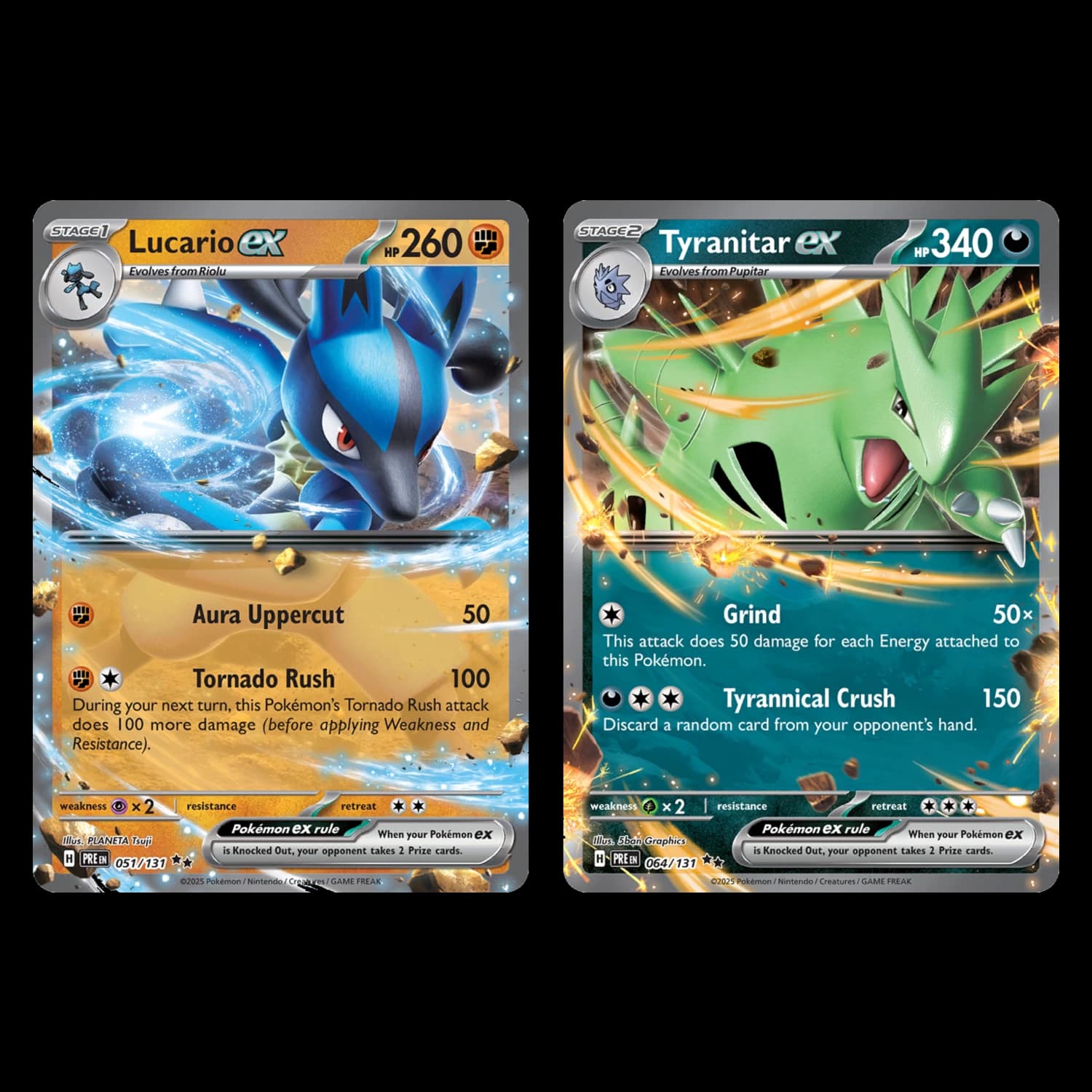 Pokemon TCG Prismatic Evolutions Lucario ex & Tyranitar ex Premium Collection - Resim 4