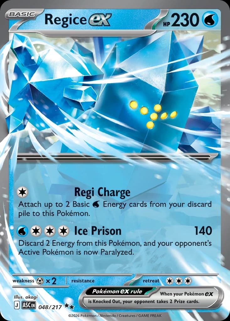 Regice ex - Ascended Heroes 048/217 - Resim 1
