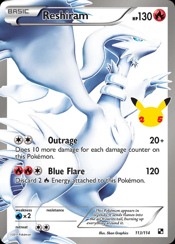 Reshiram - Celebrations: Classic Collection 113/025 - Resim 1