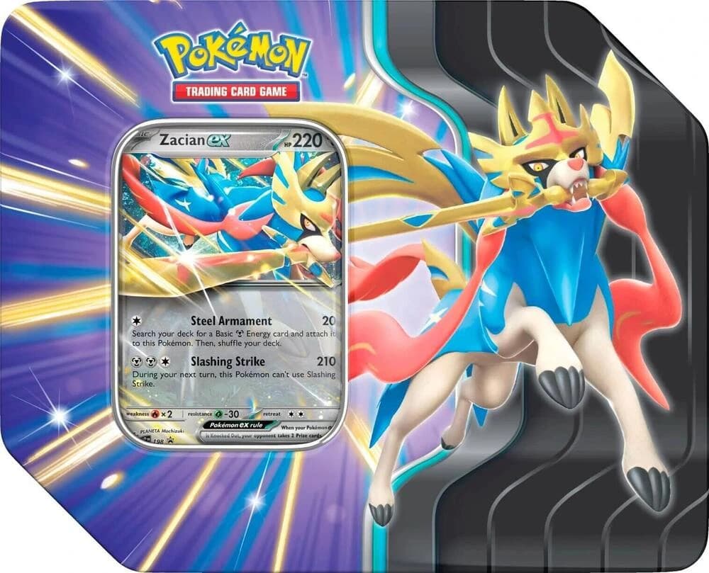 Pokemon TCG Slashing Legends Tin - Zacian ex - Resim 1