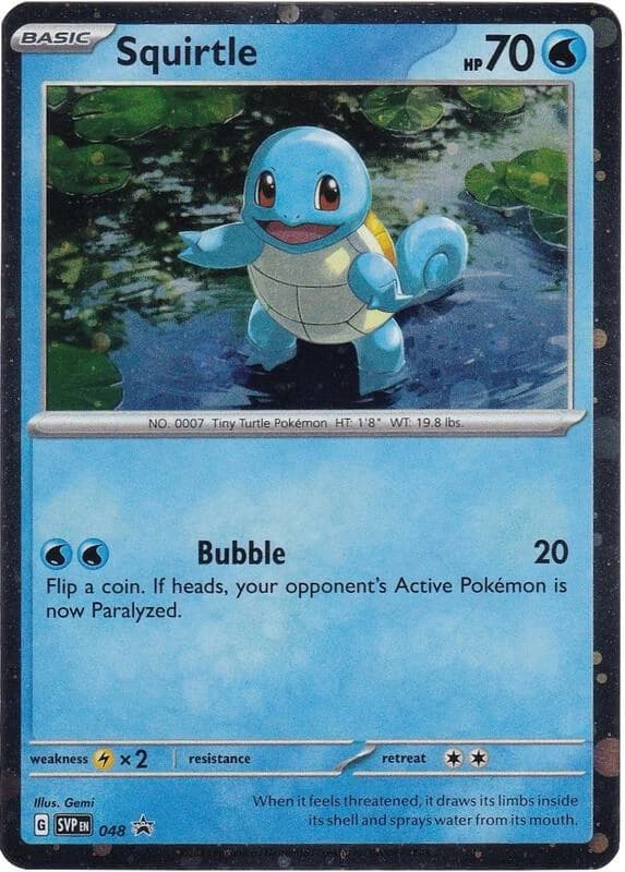 Squirtle - 048 (Cosmos Holo) - Scarlet & Violet Black Star Promos 048/284 - Resim 1