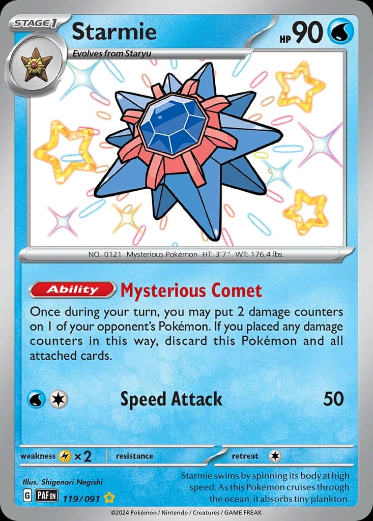 Starmie - Paldean Fates 119/091 - Resim 1