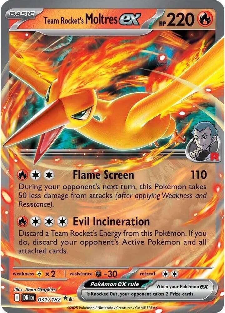 Team Rocket's Moltres EX 031/182 - Resim 1