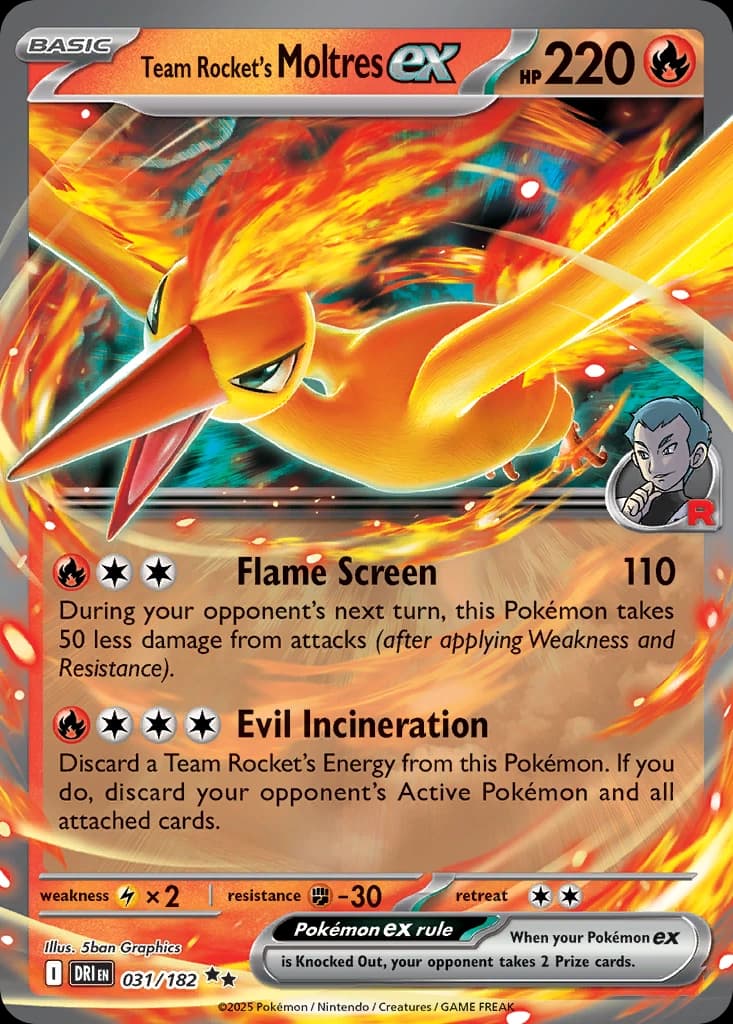 Team Rocket's Moltres EX 031/182