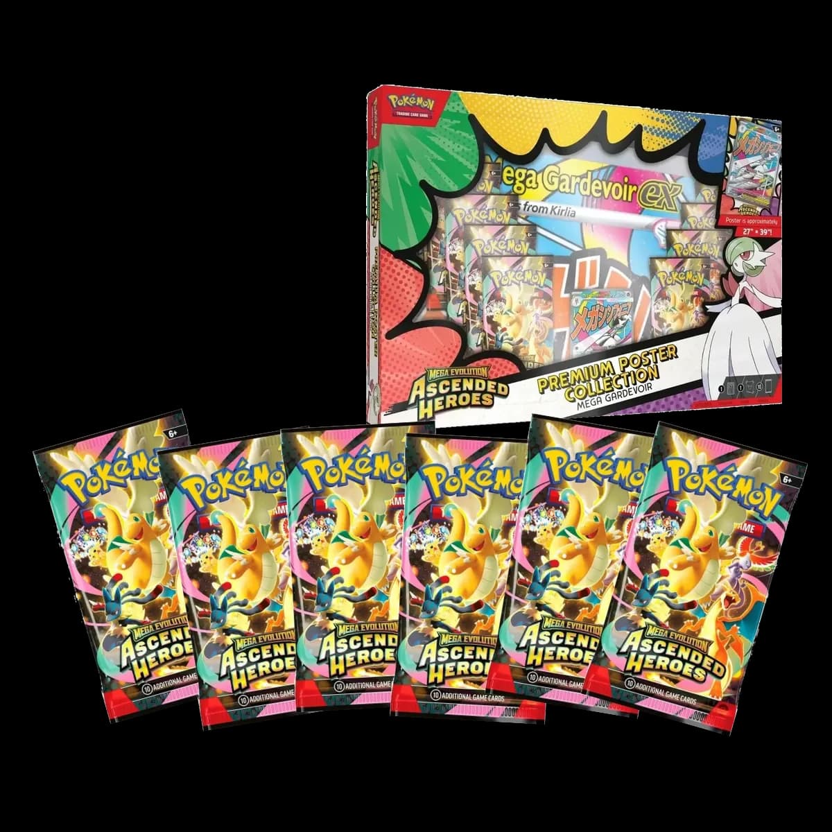 Pokemon TCG Mega Evolution Ascended Heroes Mega Gardevoir Premium Poster Collection - Resim 2