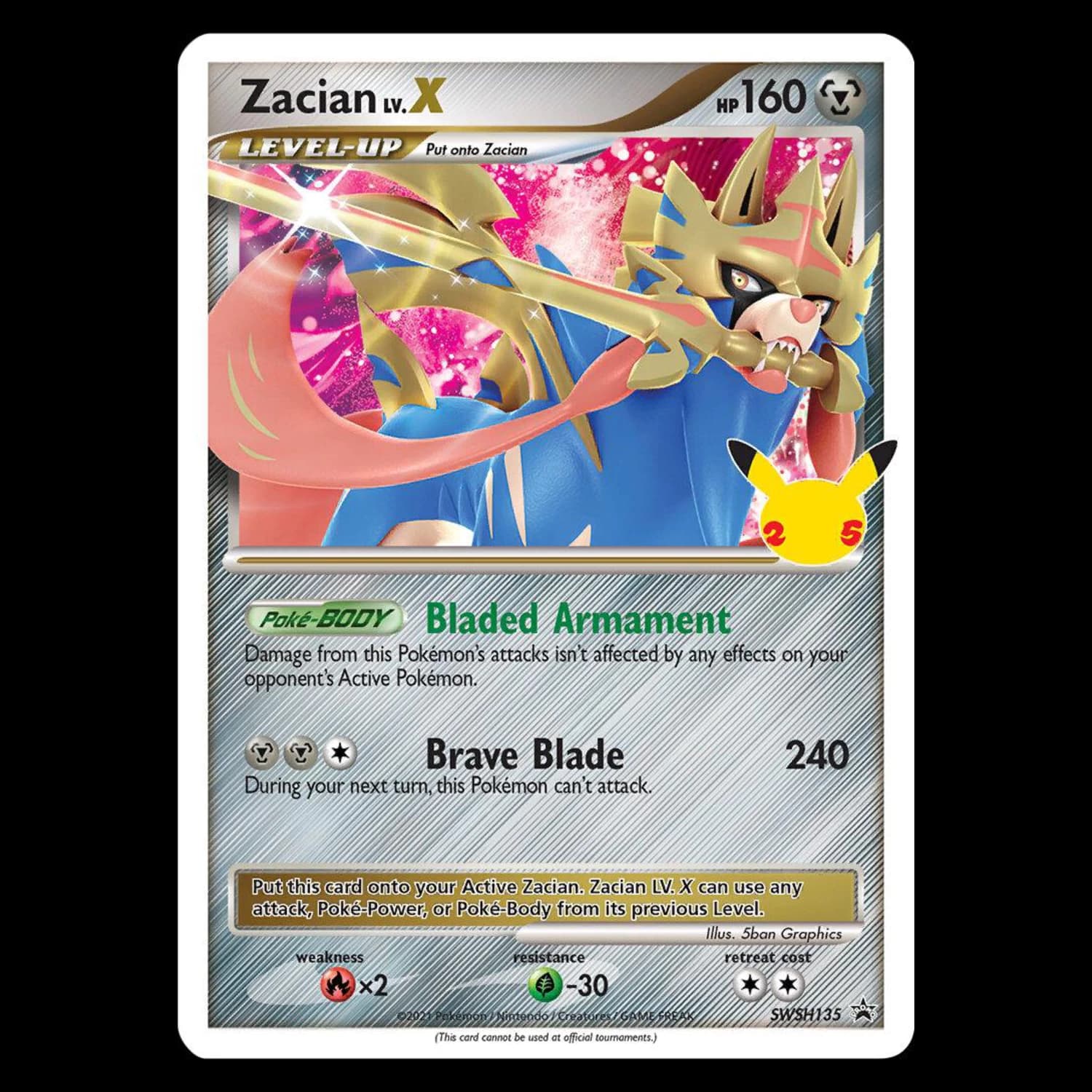 Pokemon TCG Celebrations Deluxe Pin Collection - Zacian LV. X (25. Yıl) - Resim 3