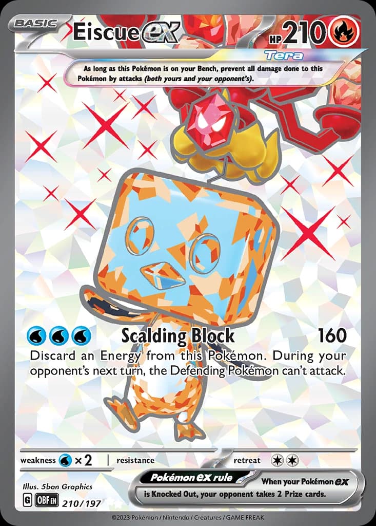 Eiscue ex - Obsidian Flames 210/197