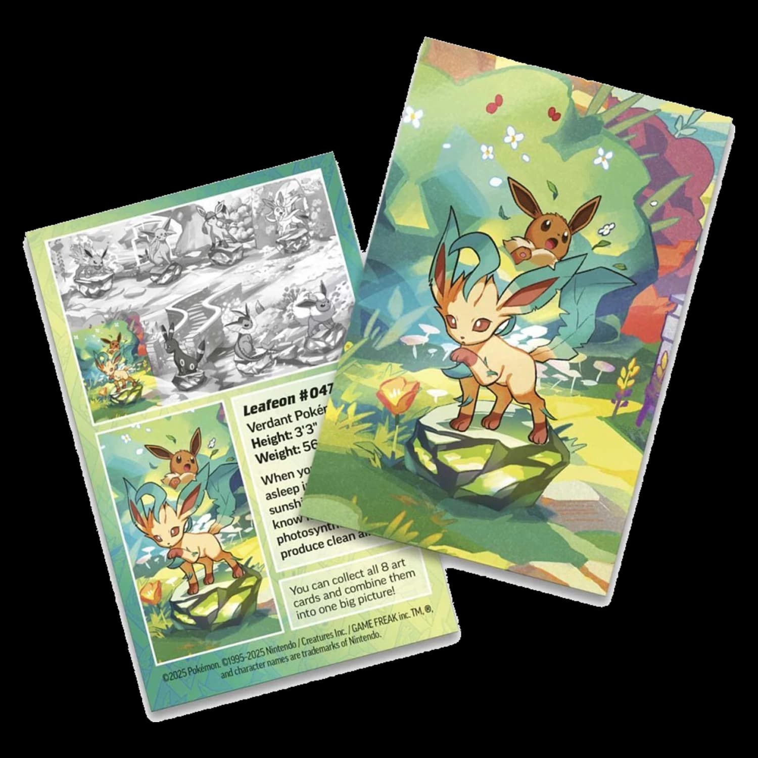 Pokemon TCG Prismatic Evolutions Leafeon Mini Tin - Resim 3