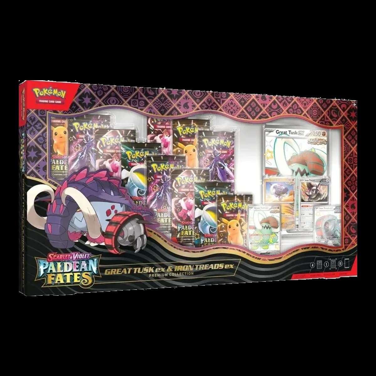 Paldean Fates Great Tusk ex & Iron Treads ex Premium Collection