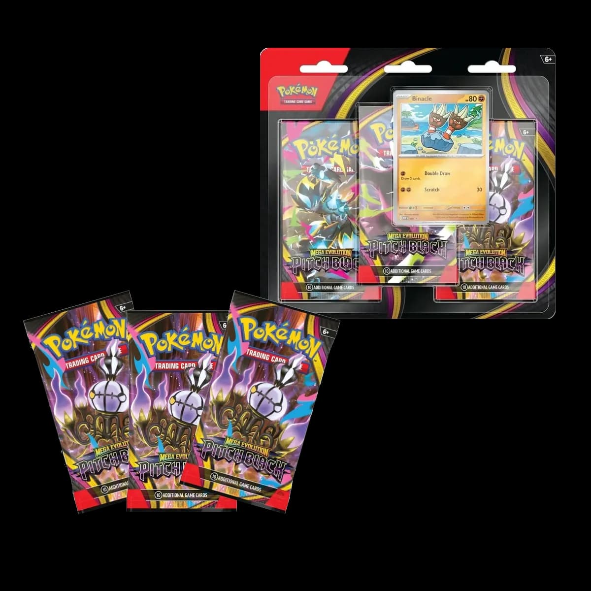 Pokemon TCG Pitch Black 3'lü Blister Paket - Binacle - Resim 2