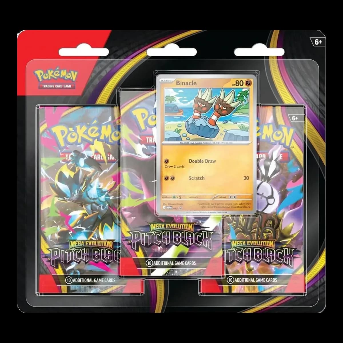 Pokemon TCG Pitch Black 3'lü Blister Paket - Binacle - Resim 1