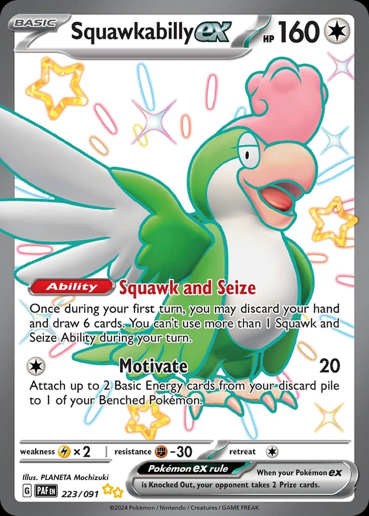 Squawkabilly ex - Paldean Fates 223/091 - Resim 1