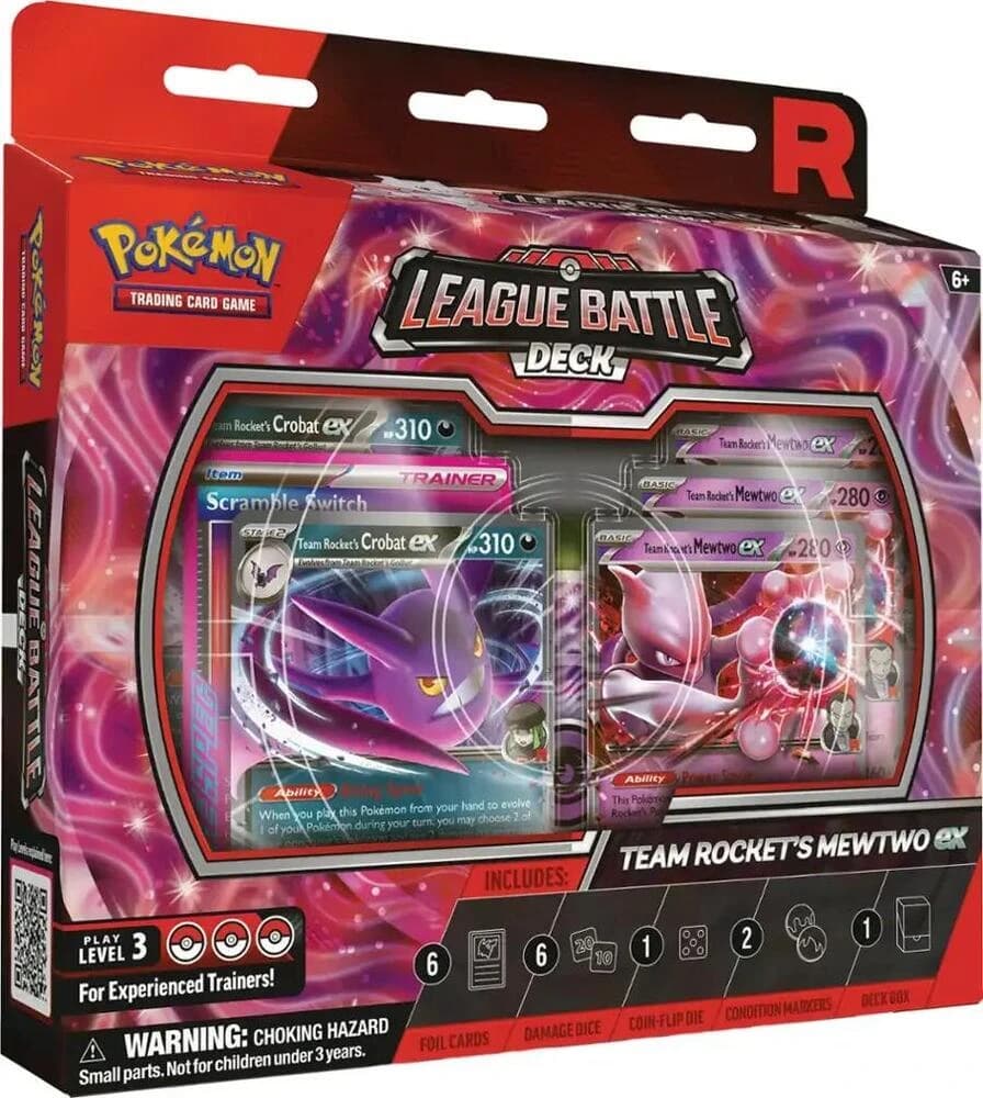 Pokemon TCG Team Rocket's Mewtwo ex League Battle Deck - Resim 1