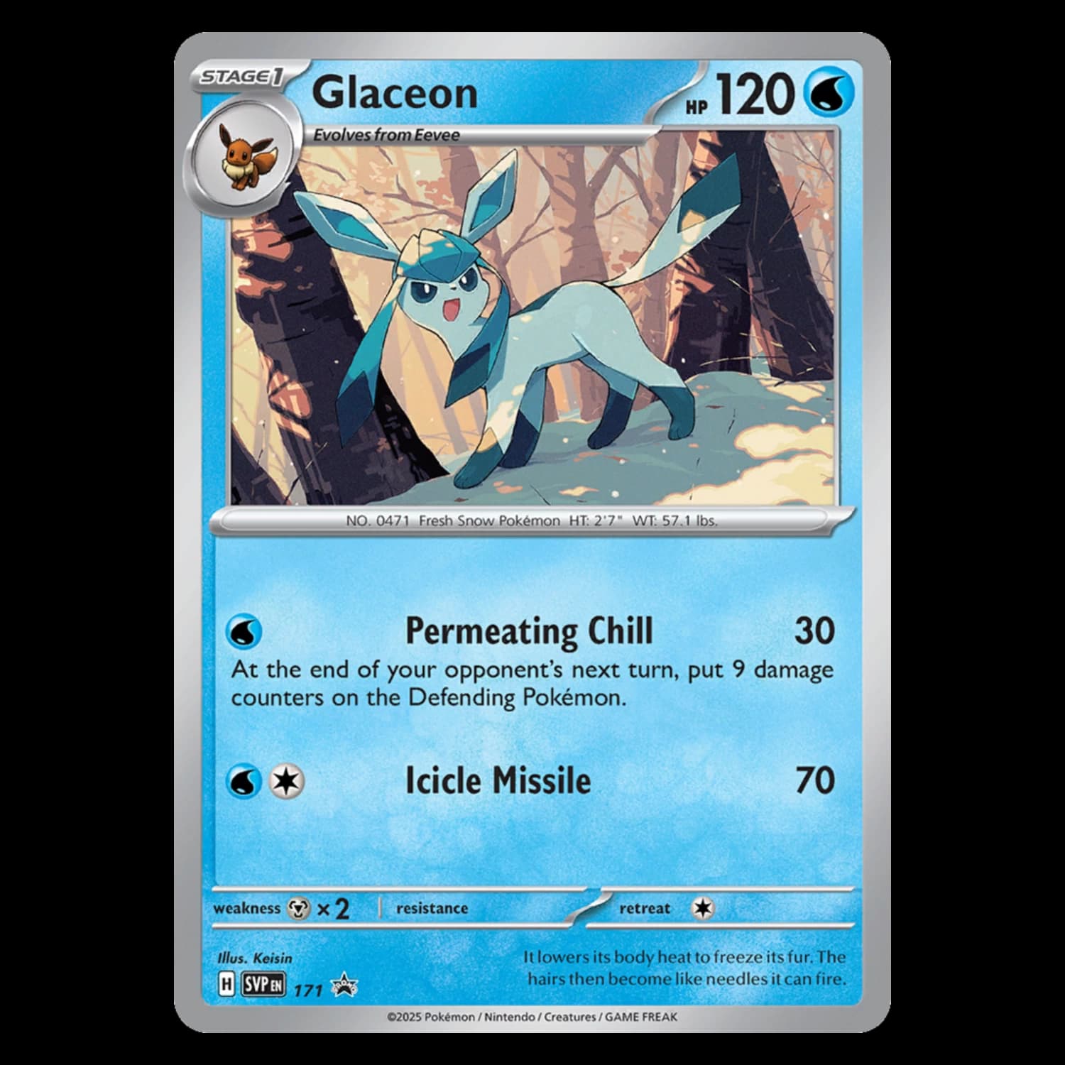 Prismatic Evolutions Tech Sticker Collection - Glaceon - Resim 3