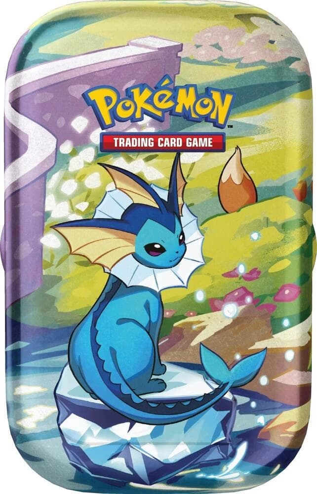 Pokemon TCG Prismatic Evolutions Vaporeon Mini Tin - Resim 1